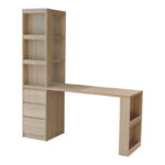 Γραφείο με βιβλιοθήκη Cliner pakoworld sonoma 140x50x180εκ - Image 4