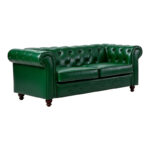 Kαναπές διθέσιος τ. Chesterfield pakoworld pu κυπαρισσί 160x84x67εκ - Image 2