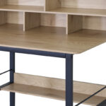Γραφείο εργασίας Biuro pakoworld oak- μαύρο μέταλλο 120x60x103εκ - Image 4