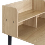 Γραφείο εργασίας Biuro pakoworld oak- μαύρο μέταλλο 120x60x103εκ - Image 5