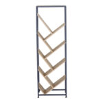 Βιβλιοθήκη Orunta pakoworld oak- μαύρο μέταλλο 40x26.5x125εκ - Image 3