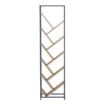 Βιβλιοθήκη Orunta pakoworld oak- μαύρο μέταλλο 40x26.5x150εκ - Image 3