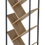 Βιβλιοθήκη Orunta pakoworld oak- μαύρο μέταλλο 40x26.5x150εκ - Image 4