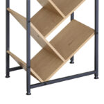 Βιβλιοθήκη Orunta pakoworld oak- μαύρο μέταλλο 40x26.5x150εκ - Image 5