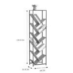 Βιβλιοθήκη Orunta pakoworld oak- μαύρο μέταλλο 40x26.5x150εκ - Image 6