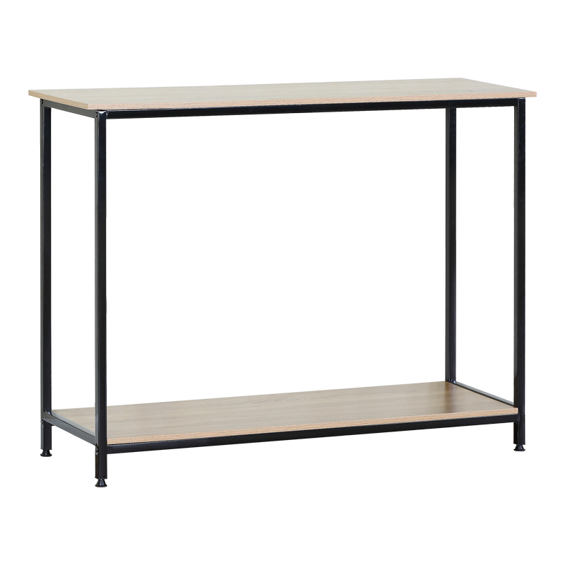085-000037 Κονσόλα Shima pakoworld oak- μαύρο μέταλλο 106x35x81εκ - Image 1