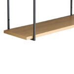 Ραφιέρα τοίχου Fema pakoworld oak με μαύρο μέταλλο 60x20x52εκ - Image 4