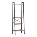 Βιβλιοθήκη Jebia pakoworld oak με μαύρο μέταλλο 56x37x172.2εκ - Image 2