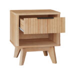 Κομοδίνο Hamea pakoworld mdf σε φυσική απόχρωση 45x39.5x50.2εκ - Image 2