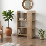 Βιβλιοθήκη Oslo pakoworld sonoma 75x32x95εκ