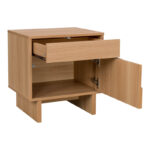 Κομοδίνο Jenfia pakoworld mdf σε φυσική απόχρωση 48x39x50,5εκ - Image 3