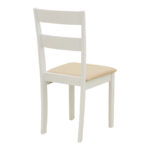 Καρέκλα Dallan pakoworld rubberwood λευκό 40x47.5x89εκ - Image 2