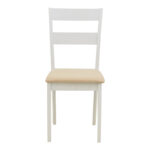 Καρέκλα Dallan pakoworld rubberwood λευκό 40x47.5x89εκ - Image 4