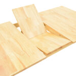 Tραπέζι επεκτεινόμενο Country pakoworld rubberwood σε φυσική απόχρωση 120-150x80x74εκ - Image 6