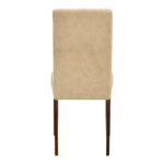 Καρέκλα Zeben pakoworld εκρού ύφασμα με καρυδί rubberwood 43,5x55,5x93,5εκ - Image 5