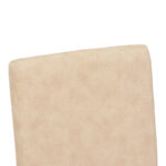 Καρέκλα Zeben pakoworld εκρού ύφασμα με καρυδί rubberwood 43,5x55,5x93,5εκ - Image 6