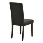 Καρέκλα Zeben pakoworld μαύρο PU με πόδι μαύρο rubberwood 43,5x55,5x93,5εκ - Image 2