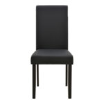 Καρέκλα Zeben pakoworld μαύρο PU με πόδι μαύρο rubberwood 43,5x55,5x93,5εκ - Image 4