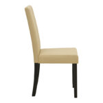 Καρέκλα Zeben pakoworld εκρού PU με πόδι μαύρο rubberwood 43,5x55,5x93,5εκ - Image 3