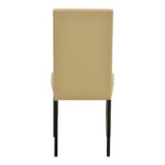 Καρέκλα Zeben pakoworld εκρού PU με πόδι μαύρο rubberwood 43,5x55,5x93,5εκ - Image 5