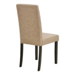 Καρέκλα Zeben pakoworld μπεζ ύφασμα με πόδι μαύρο rubberwood 43,5x55,5x93,5εκ - Image 2