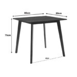 Τραπέζι Benson pakoworld MDF σε καρυδί απόχρωση 80x80x75εκ - Image 6
