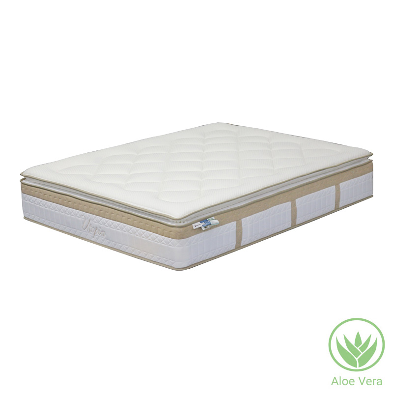 100-000058 Στρώμα Utopia pakoworld pocket spring με aloe vera και ανώστρωμα 30-32cm 150x200εκ - Image 1
