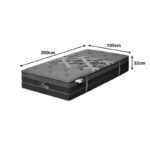 Στρώμα Resty pakoworld pocket spring μονής όψης με ενσωματωμένο ανώστρωμα 32cm 100x200εκ - Image 5