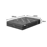 Στρώμα Resty pakoworld pocket spring μονής όψης με ενσωματωμένο ανώστρωμα 32cm 140x200εκ - Image 5
