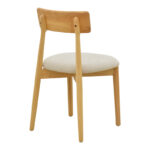 Καρέκλα Tullo pakoworld rubberwood σε φυσική απόχρωση 46x45x78εκ - Image 2