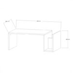 Τραπέζι σαλονιού Poko pakoworld σε λευκή απόχρωση 86.8x50x32,4εκ - Image 6