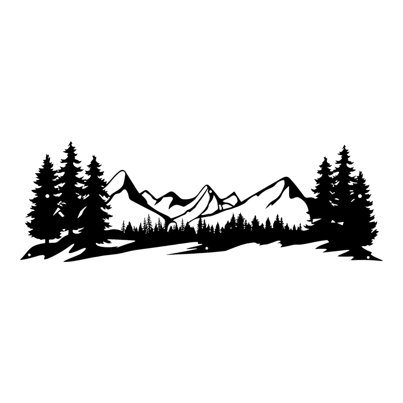 120-000632 Διακοσμητικό τοίχου Mounde pakooworld μαύρο μεταλλικό 60x0,15x20εκ - Image 1