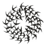 Διακοσμητικό τοίχου Swarm pakooworld μαύρο μεταλλικό Φ50x0,15εκ