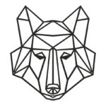 Διακοσμητικό τοίχου Wolfo pakooworld μαύρο μεταλλικό 40x0,15x40εκ