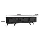Έπιπλο τηλεόρασης Trida pakoworld καρυδί με ανθρακί 160x35x45εκ - Image 6