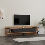 Έπιπλο τηλεόρασης Astry pakoworld καρυδί με ανθρακί 180x36,8x45εκ