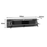 Έπιπλο τηλεόρασης Astry pakoworld καρυδί με ανθρακί 180x36,8x45εκ - Image 4