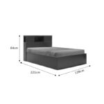 Κρεβάτι OLYMPUS pakoworld σε χρώμα wenge 120x200εκ - Image 4