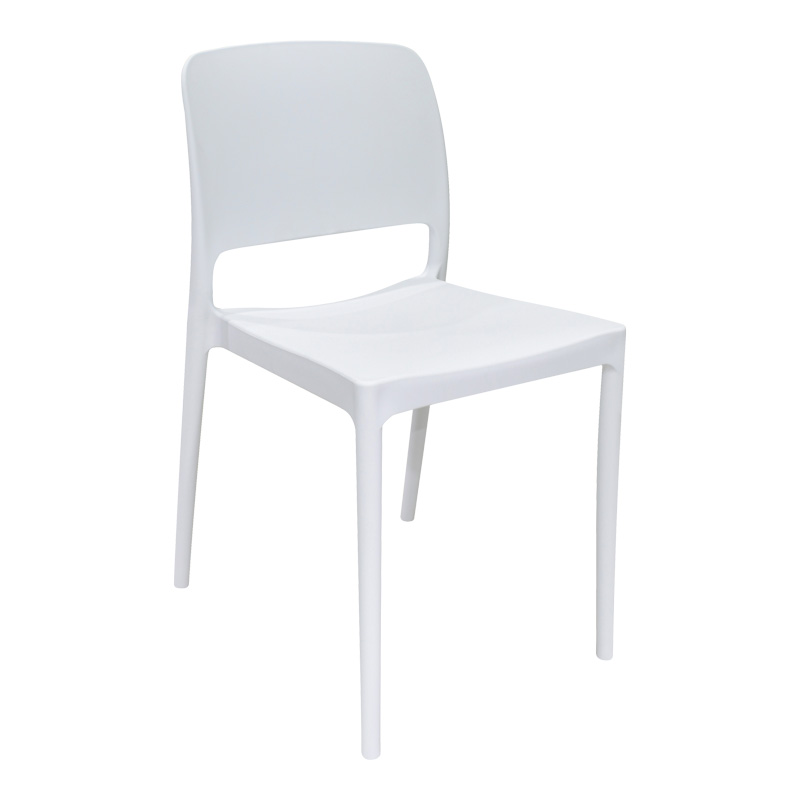 127-000189 Καρέκλα Fenxy pakoworld pp σε λευκή απόχρωση 38x42x77εκ - Image 1