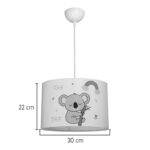 Παιδικό φωτιστικό οροφής Koala pakoworld led E27 πολύχρωμο PVC Φ30x20εκ - Image 4