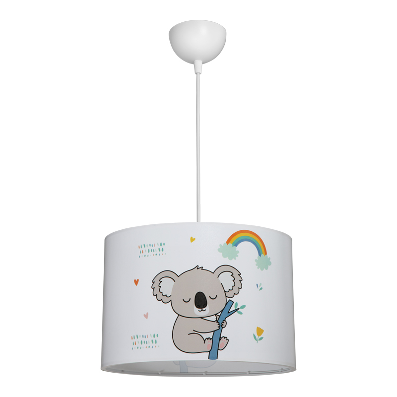 147-000212 Παιδικό φωτιστικό οροφής Koala pakoworld led E27 πολύχρωμο PVC Φ30x20εκ - Image 1