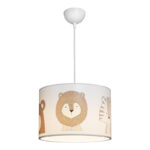 Παιδικό φωτιστικό οροφής Safari pakoworld led E27 πολύχρωμο PVC Φ30x20εκ - Image 3