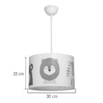 Παιδικό φωτιστικό οροφής Safari pakoworld led E27 πολύχρωμο PVC Φ30x20εκ - Image 4