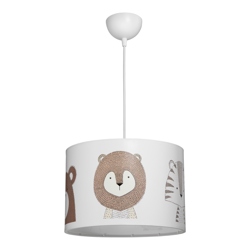 147-000213 Παιδικό φωτιστικό οροφής Safari pakoworld led E27 πολύχρωμο PVC Φ30x20εκ - Image 1
