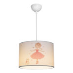 Παιδικό φωτιστικό οροφής Ballerina pakoworld led E27 πολύχρωμο PVC Φ30x20εκ - Image 3