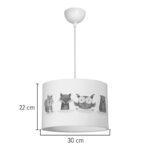 Παιδικό φωτιστικό οροφής Wooda pakoworld led E27 πολύχρωμο PVC Φ30x20εκ - Image 4