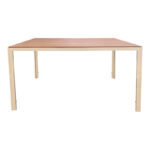 Τραπέζι Nares pakoworld σαμπανί αλουμίνιο plywood σε φυσική απόχρωση 140x80x72.5εκ - Image 2