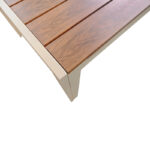 Τραπέζι Nares pakoworld σαμπανί αλουμίνιο plywood σε φυσική απόχρωση 180x90x72.5εκ - Image 3