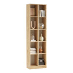 Βιβλιοθήκη Oteca 10θέσεων pakoworld oak 51.1x25.4x180εκ - Image 2