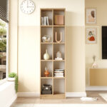 Βιβλιοθήκη Oteca 10θέσεων pakoworld oak 51.1x25.4x180εκ - Image 3